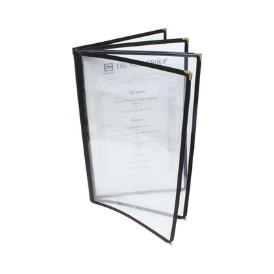 Thunder Group PLMENU-4 8-1/2 Inch Menu Cover Flexible Plastic Four-Page Booklet