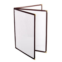 Thunder Group PLMENU-L3BR 8-1/2 Inch Menu Cover with Brown Plastic Laminate