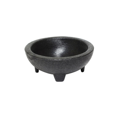 Thunder Group PLMJ004BK 4 Oz Plastic Molcajete Salsa Bowl Black Pack of 4