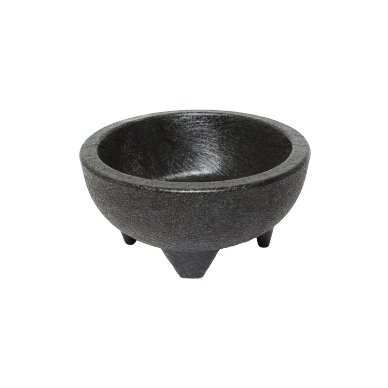Thunder Group PLMJ010BK 10 Oz Molcajete Salsa Bowl Plastic Black NSF 4 Packs