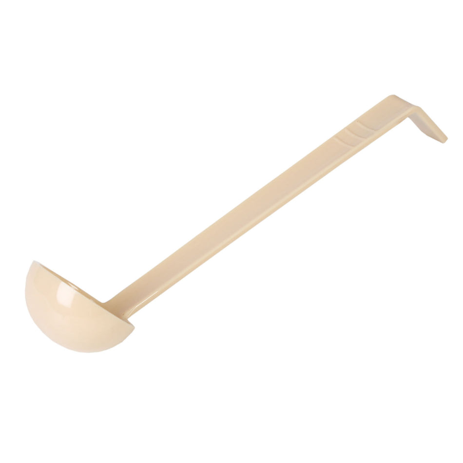 1 oz, 10-1/2" x 2-3/8" x 1-7/8", Ladle, Beige Color, Polycarbonate, One-Piece Construction, can serve both Hot or Cold Foods, Dishwasher Safe, Break-Resistant, Shatter-Resistant, Color Coded, No Microwave, No Oven, NSF