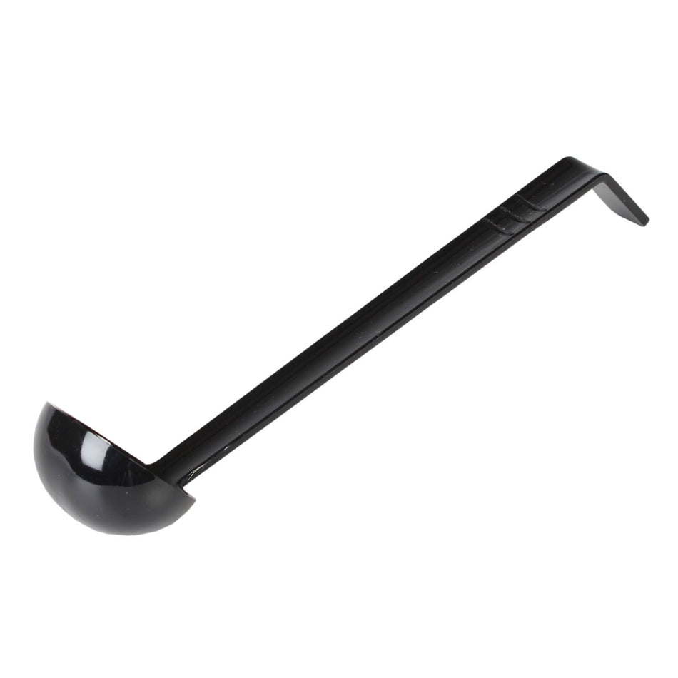 1 oz, 13" x 2-3/8" x 2", Ladle, Black Color, Polycarbonate, One-Piece Construction, can serve both Hot or Cold Foods, Dishwasher Safe, Break-Resistant, Shatter-Resistant, Color Coded, No Microwave, No Oven, NSF