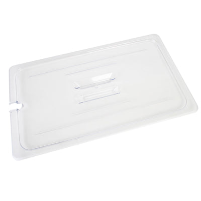 Thunder Group PLPA7120CS 1/2 Size Slotted Food Pan Cover Clear Polycarbonate with Handle