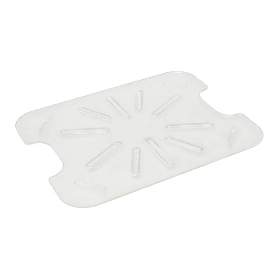 Drain Shelf for Half Size Food Pan, Clear Color, Polycarbonate, withstand temperature from -40°F up to 210°F, Dishwasher Safe, Break-Resistant, Shatter-Resistant, No Microwave, No Oven, NSF
