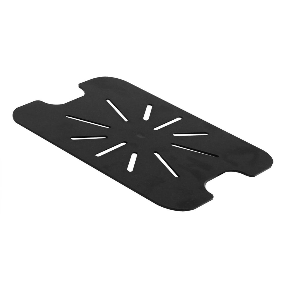 Drain Shelf for Half Size Food Pan, Black Color, Polycarbonate, withstand temperature from -40°F up to 210°F, Dishwasher Safe, Break-Resistant, Shatter-Resistant, No Microwave, No Oven, NSF