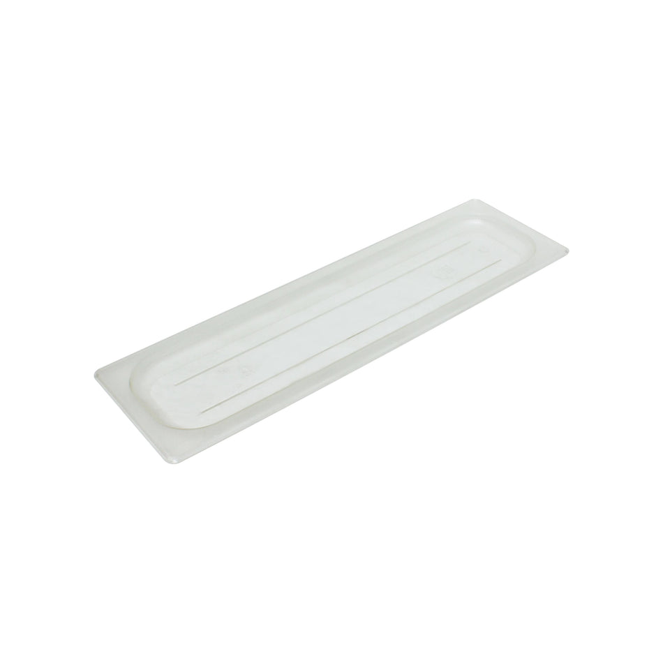 Half Size Long, Solid Cover For Food Pan, Clear Color, Polycarbonate, withstand temperature from -40Â°F up to 210Â°F, Dishwasher Safe, Break-Resistant, Shatter-Resistant, No Microwave, No Oven, NSF