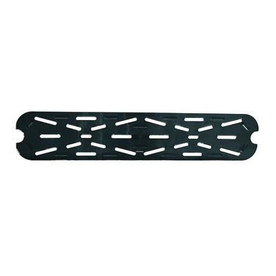 Thunder Group PLPA7120LDSBK 1/2 Size Long Food Pan Drain Tray Polycarbonate Black