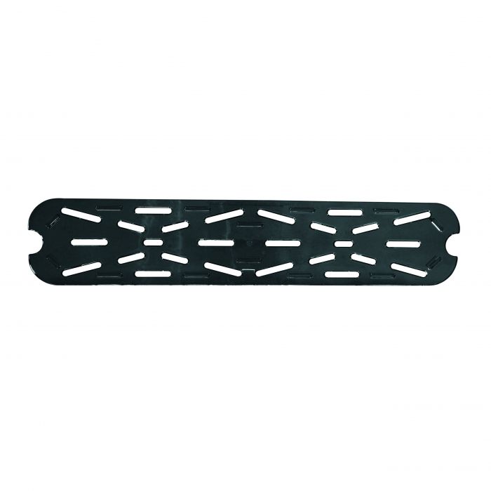 Drain Shelf for Half Size Long, Food Pan, Black Color, Polycarbonate, withstand temperature from -40Â°F up to 210Â°F, Dishwasher Safe, Break-Resistant, Shatter-Resistant, No Microwave, No Oven, NSF