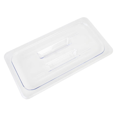 Thunder Group PLPA7130C 1/3 Size Food Pan Cover Solid with Built-in Handle Polycarbonate Clear
