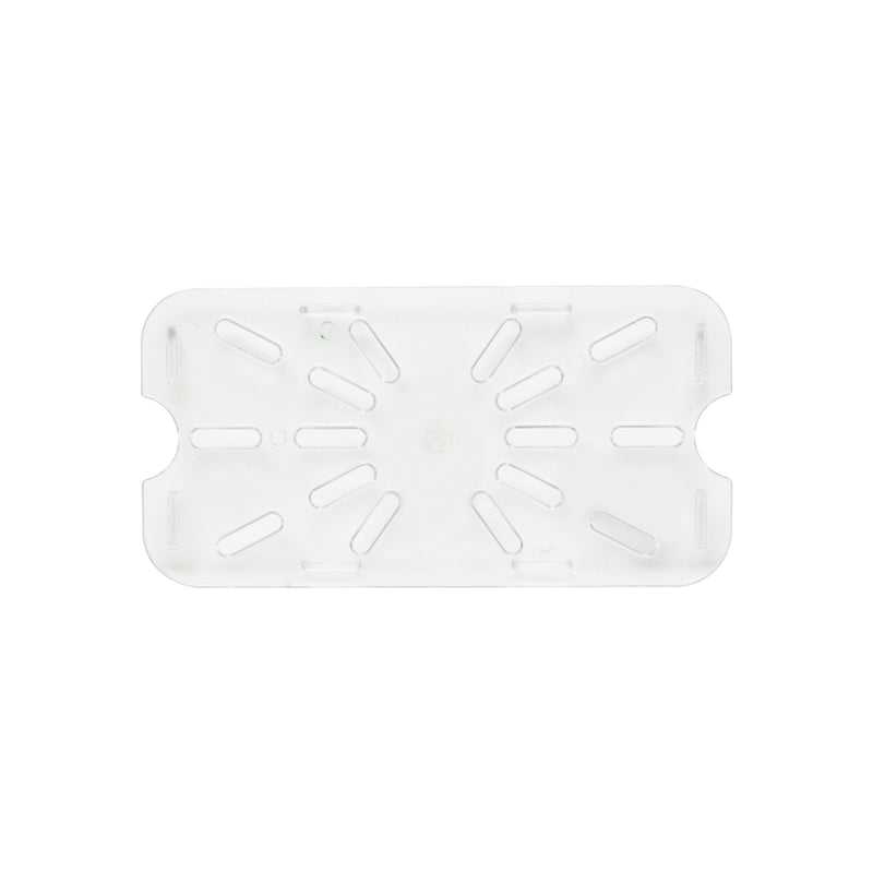 Thunder Group PLPA7140DS 1/4 Size Food Pan Drain Tray Scratch Resistant Polycarbonate Clear