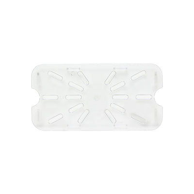 Thunder Group PLPA7140DS 1/4 Size Food Pan Drain Tray Scratch Resistant Polycarbonate Clear