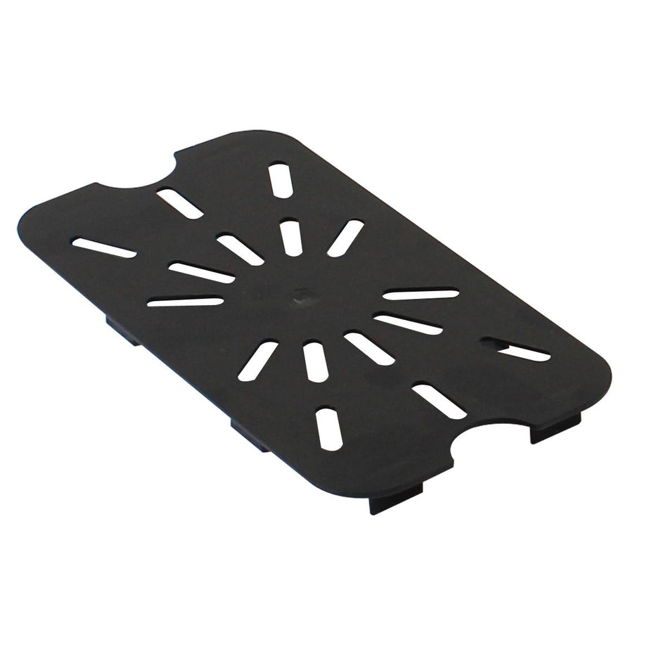 Drain Shelf for Quarter Size Food Pan, Black Color, Polycarbonate, withstand temperature from -40°F up to 210°F, Dishwasher Safe, Break-Resistant, Shatter-Resistant, No Microwave, No Oven, NSF