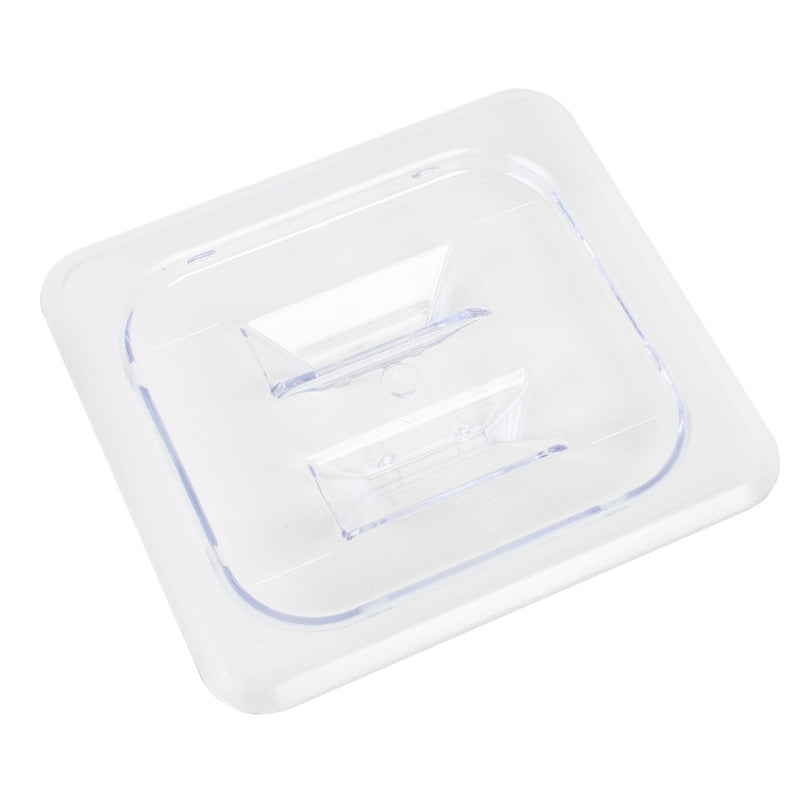 Thunder Group PLPA7160C 1/6 Size Food Pan Cover Solid Clear Polycarbonate with Handle