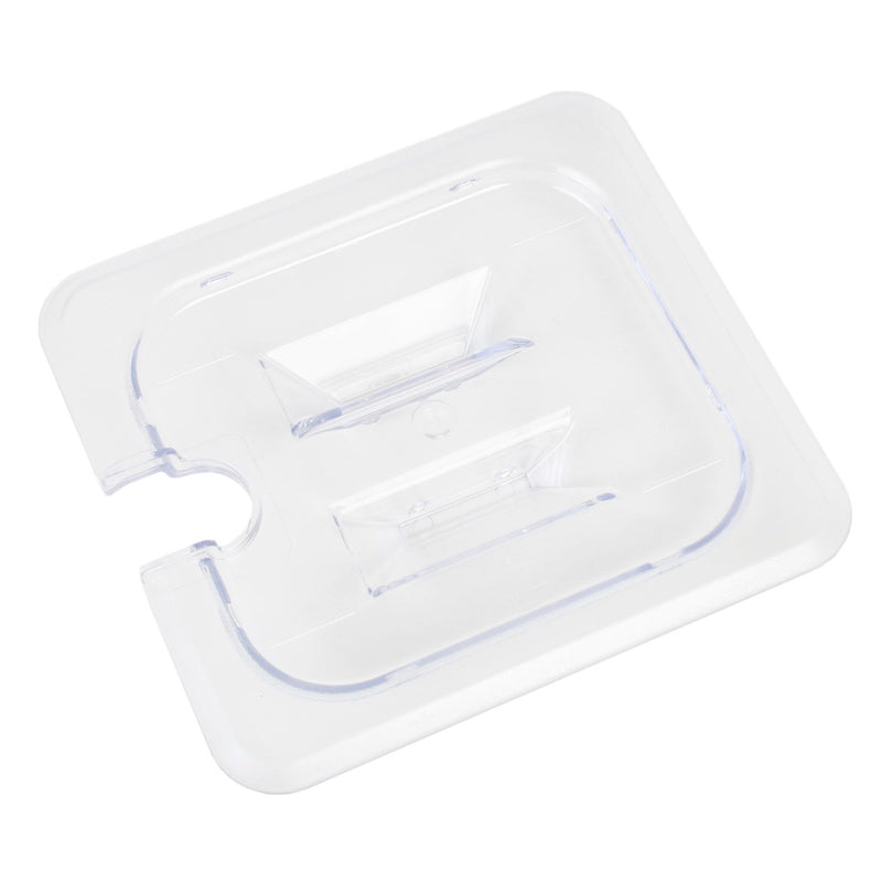 Thunder Group PLPA7160CS 1/6 Size Food Pan Cover Slotted Polycarbonate Clear
