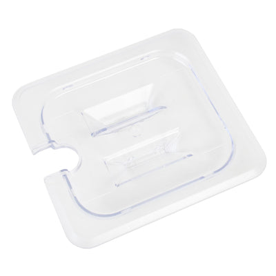 Thunder Group PLPA7160CS 1/6 Size Food Pan Cover Slotted Polycarbonate Clear