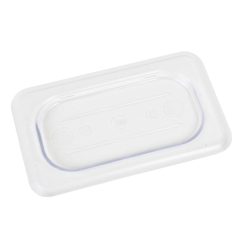 Thunder Group PLPA7190C 1/9 Size Food Pan Cover Solid Clear Polycarbonate