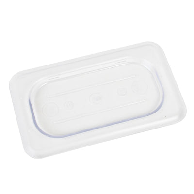 Thunder Group PLPA7190C 1/9 Size Food Pan Cover Solid Clear Polycarbonate