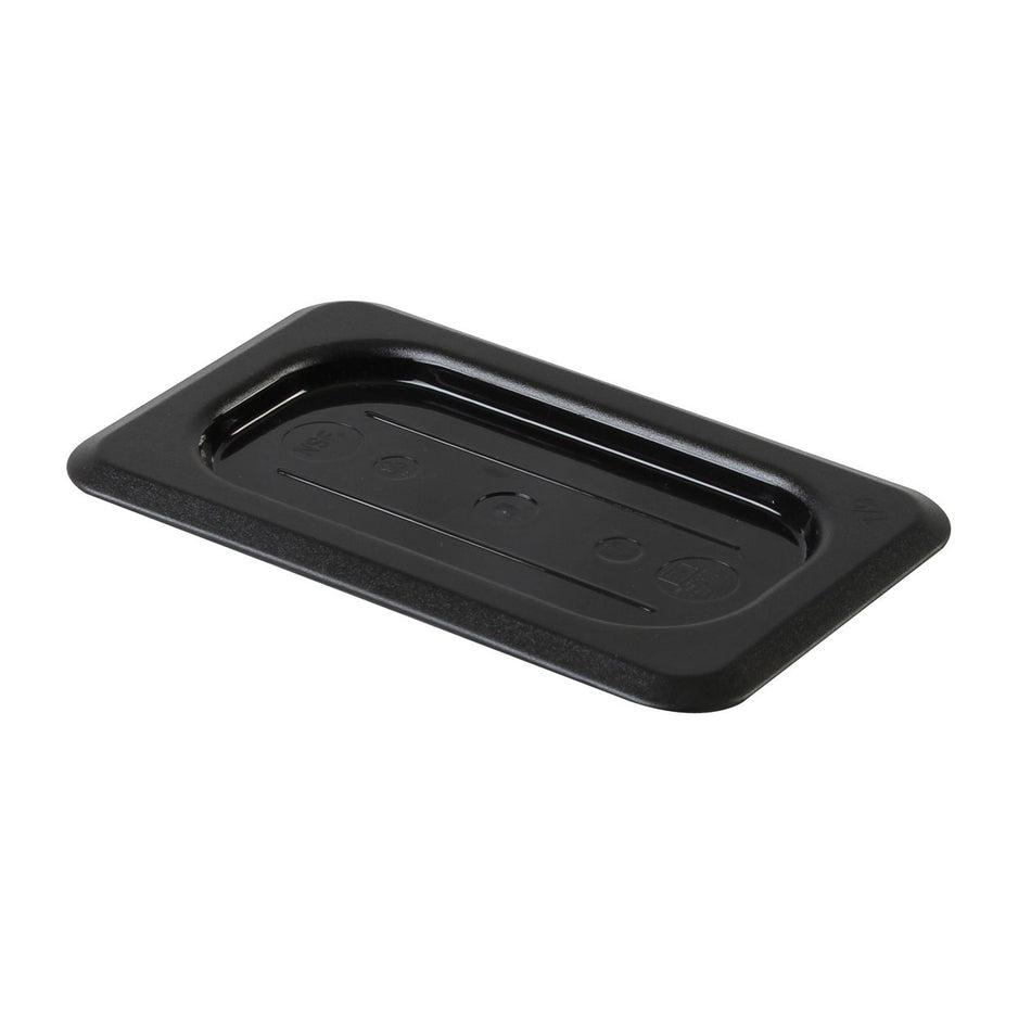 Solid Cover For Ninth Size Food Pan, Black Color, Polycarbonate, withstand temperature from -40°F up to 210°F, Dishwasher Safe, Break-Resistant, Shatter-Resistant, No Microwave, No Oven, NSF