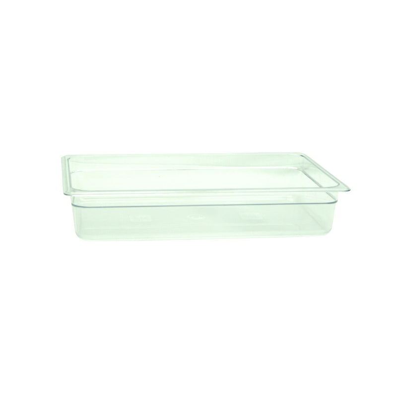 Thunder Group PLPA8004 Full Size Food Pan Clear Polycarbonate Shatter Scratch Resistant