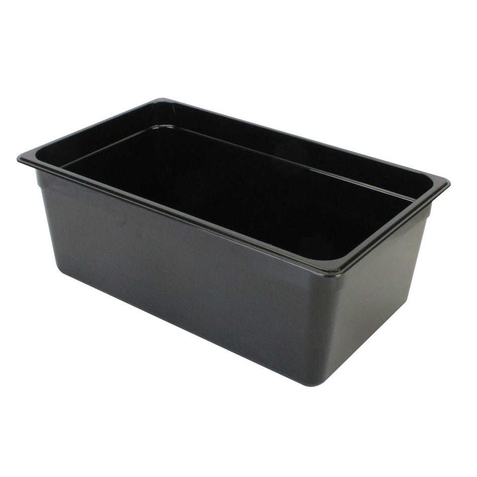 Full Size, 8" Deep, Food Pan , Black Color, Polycarbonate, withstand temperature from -40°F up to 210°F, Dishwasher Safe, Break-Resistant, Shatter-Resistant, No Microwave, No Oven, NSF