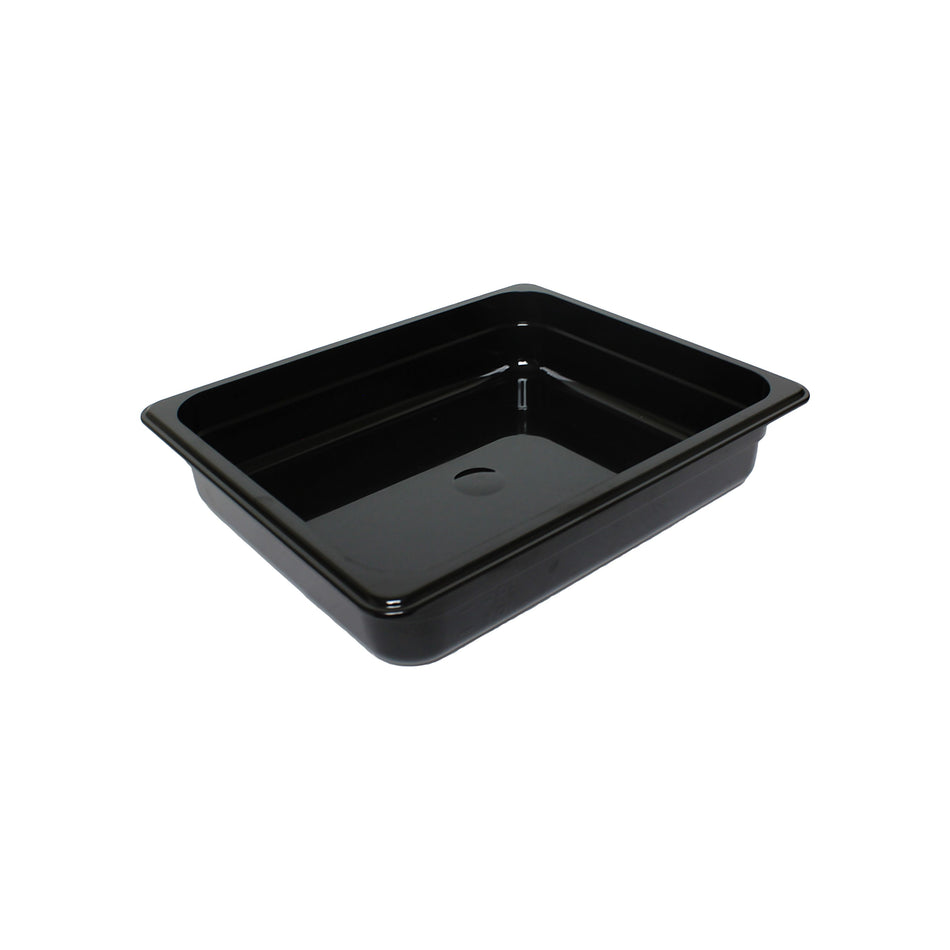 Thunder Group PLPA8122BK Polycarbonate Food Pan 1/2 Size Black Shatter Resistant
