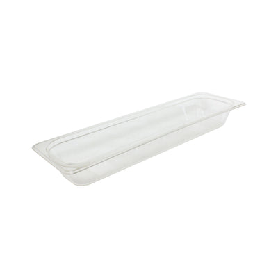 Thunder Group PLPA8122L 1/2 Size Long Clear Food Pan Polycarbonate with Dishwasher Safe