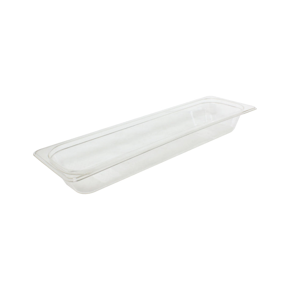 Thunder Group PLPA8122L 1/2 Size Long Clear Food Pan Polycarbonate with Dishwasher Safe