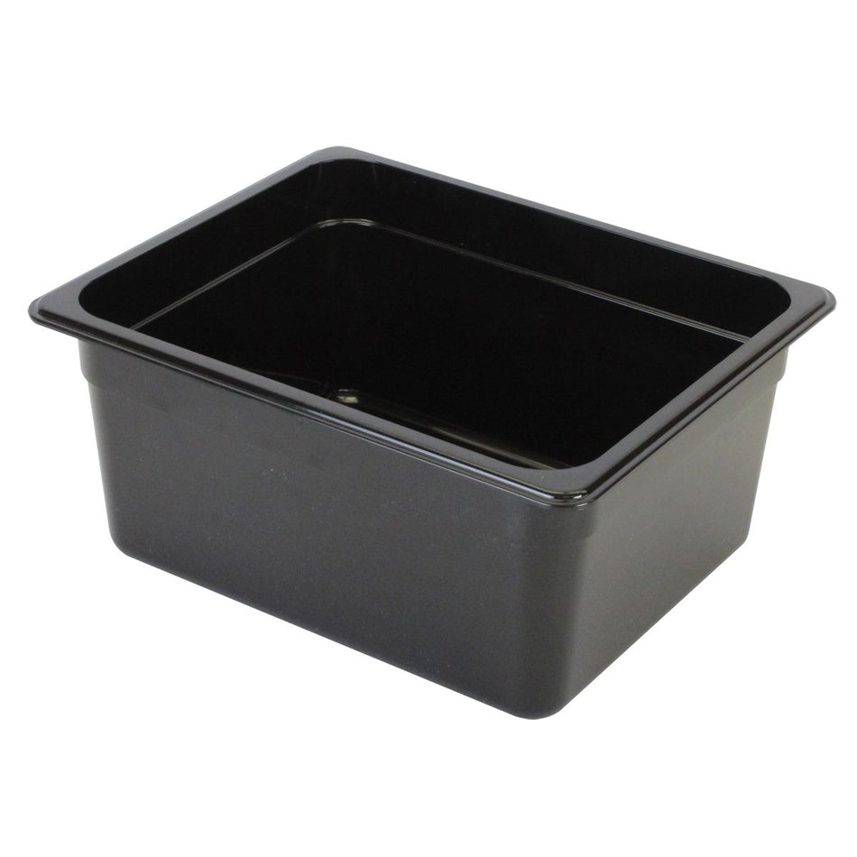 Thunder Group PLPA8126BK Food Pan 1/2 Size Polycarbonate Black Dishwashing Safe
