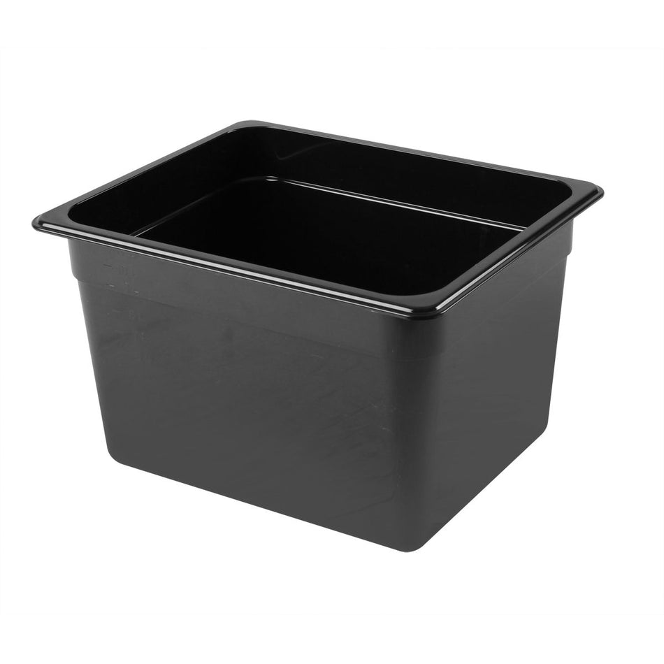 Thunder Group PLPA8128BK Food Pan 1/2 Size Polycarbonate Shatter Resistant Black