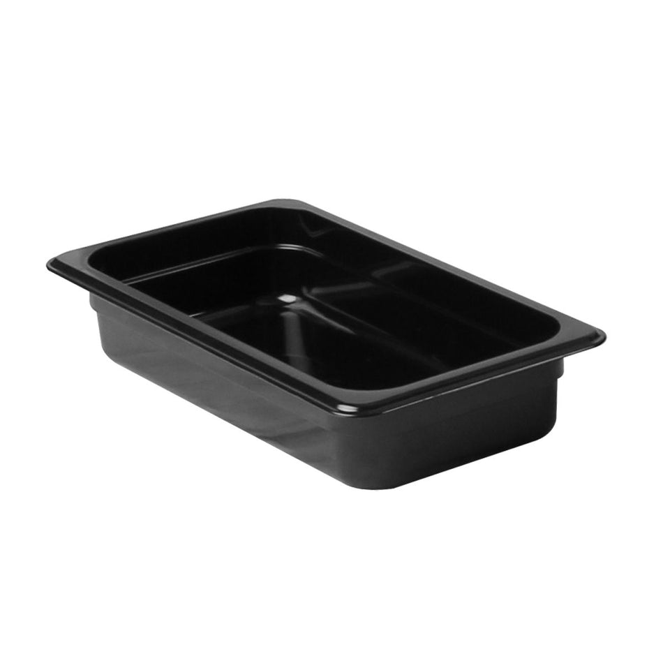 Thunder Group PLPA8132BK 1/3 Size Food Pan Polycarbonate Black Dishwasher Safe