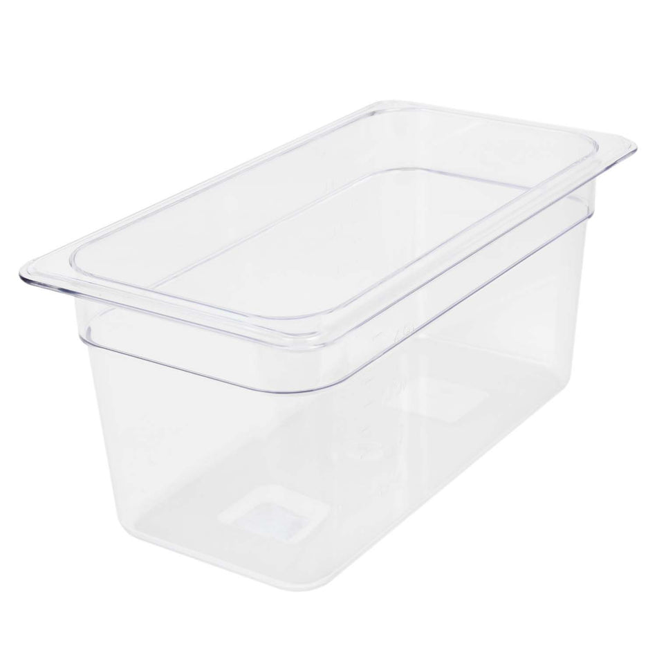 Thunder Group PLPA8136 1/3 Size Clear Food Pan Polycarbonate Shatter Resistant