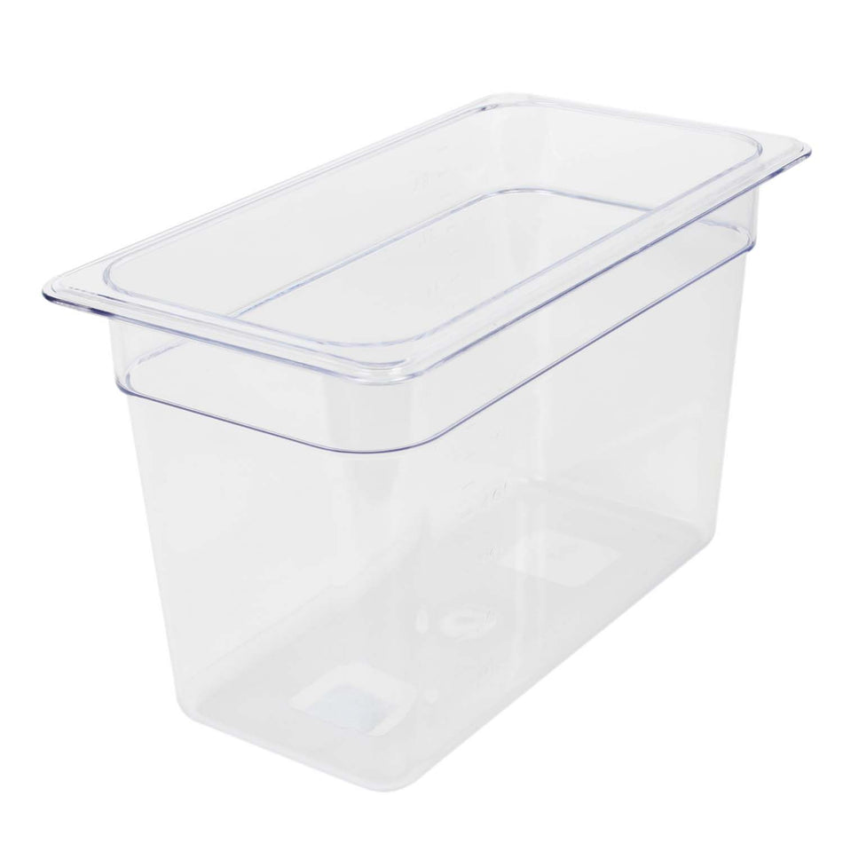 Thunder Group PLPA8138 1/3 Size Food Pan Shatter Resistant Clear Polycarbonate