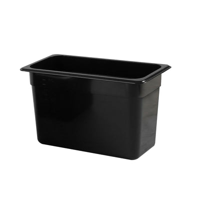 Thunder Group PLPA8138BK 1/3 Size Food Pan Polycarbonate Black Dishwasher Safe