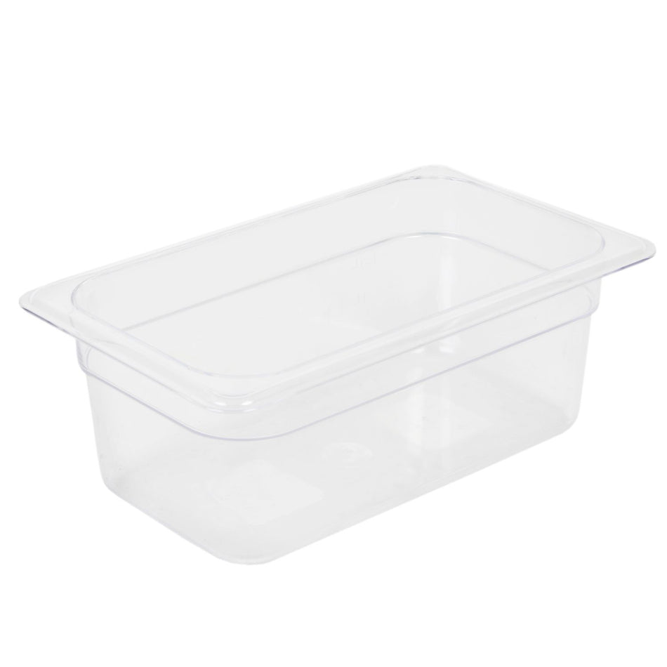 Thunder Group PLPA8144 1/4 Size Polycarbonate Food Pan Clear Dishwasher Safe