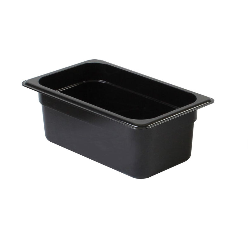 Thunder Group PLPA8144BK 1/4 Size Food Pan Shatter Resistant Polycarbonate Black