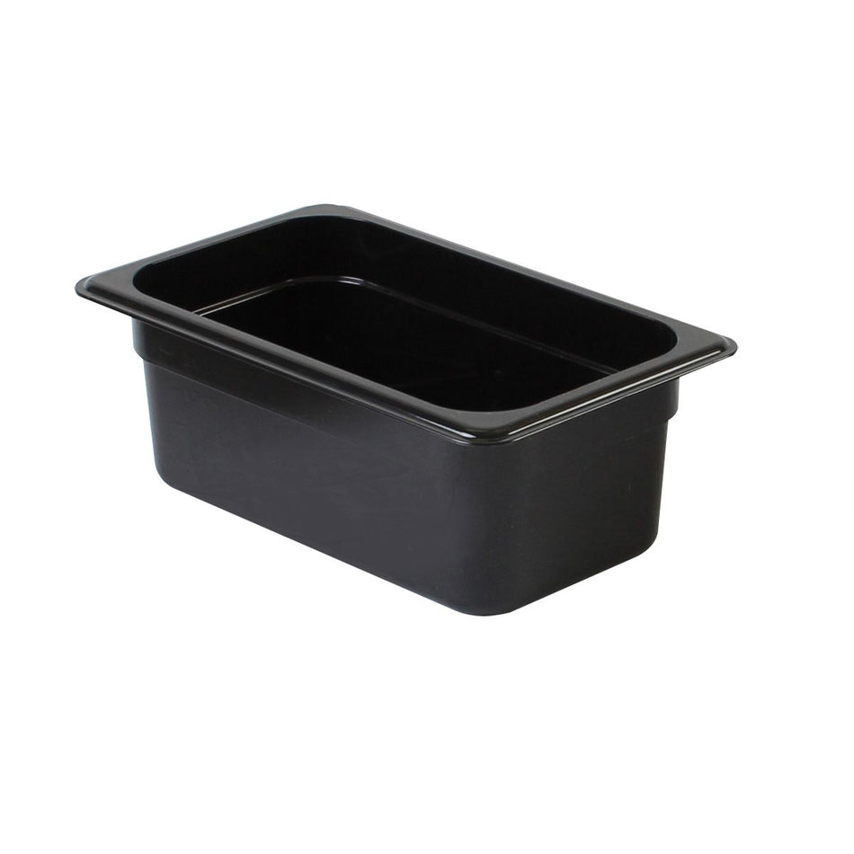 Thunder Group PLPA8144BK 1/4 Size Food Pan Shatter Resistant Polycarbonate Black