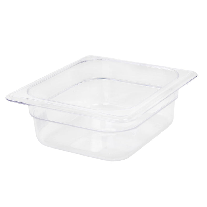 Thunder Group PLPA8162 1/6 Size Clear Polycarbonate Food Pan NSF Dishwasher Safe