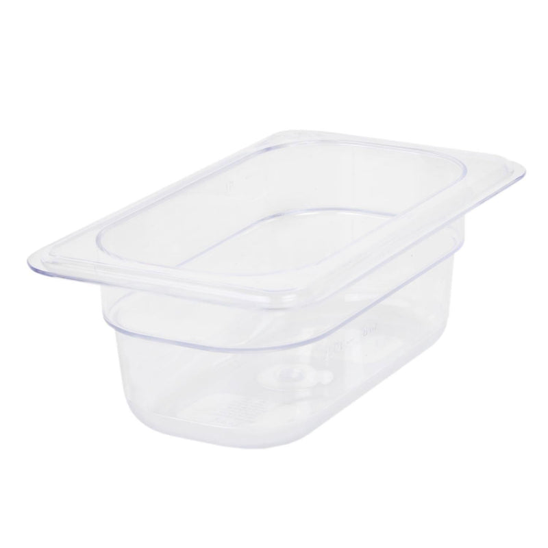 Thunder Group PLPA8192 1/9 Size Food Pan Clear Polycarbonate Dishwasher Safe