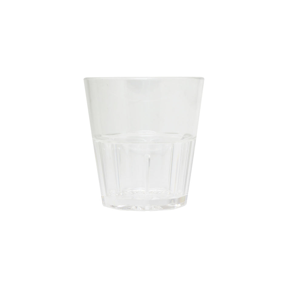 12 Pack 8 oz, 3-1/8" Diameter x 3-1/4" Height, Diamond Rock, Clear Color, Polycarbonate, Stackable, Dishwasher Safe, Break-Resistant, Shatter-Resistant