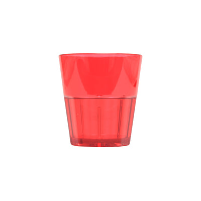 Thunder Group PLPCTB108RD 8 Oz Break-resistant Rocks Glass Red Polycarbonate
