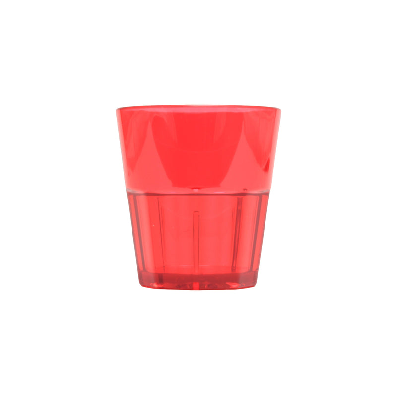 Thunder Group PLPCTB108RD 8 Oz Break-resistant Rocks Glass Red Polycarbonate