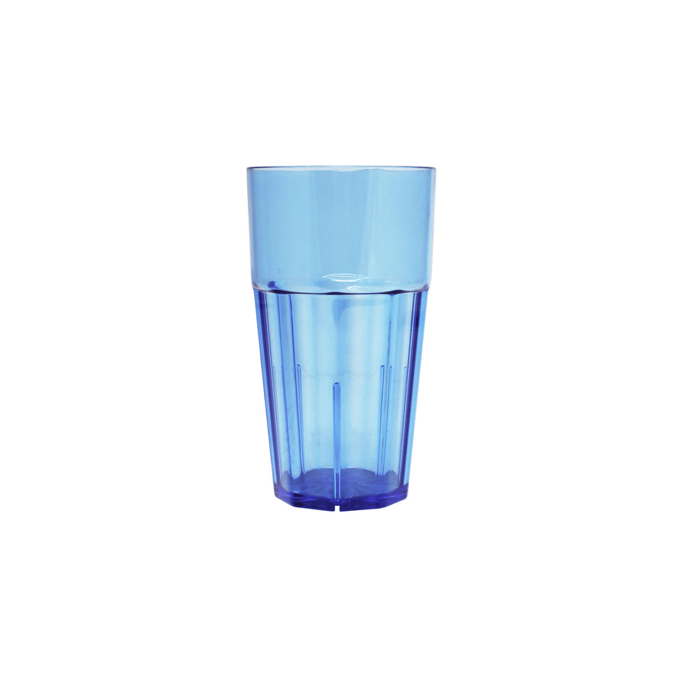 12 Pack 20 oz, 3-5/8" Diameter x 6" Height, Diamond Tumbler, Blue Color, Polycarbonate, Stackable, Dishwasher Safe, Break-Resistant, Shatter-Resistant