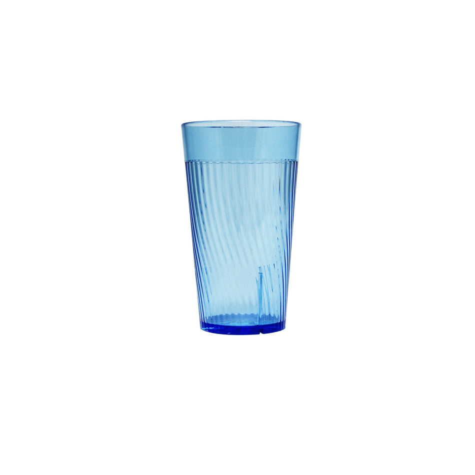 12 Pack 10 oz, 3" Diameter x 5" Height, Belize Tumbler, Blue Color, Polycarbonate, Stackable, Dishwasher Safe, Break-Resistant, Shatter-Resistant