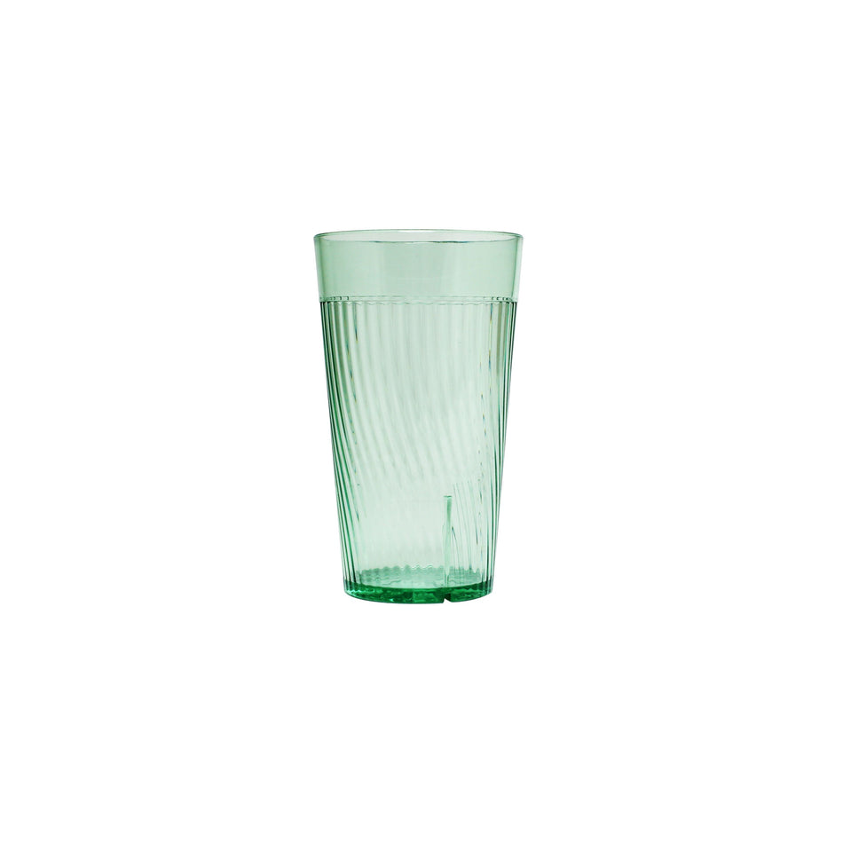 12 Pack 10 oz, 3" Diameter x 5" Height, Belize Tumbler, Green Color, Polycarbonate, Stackable, Dishwasher Safe, Break-Resistant, Shatter-Resistant