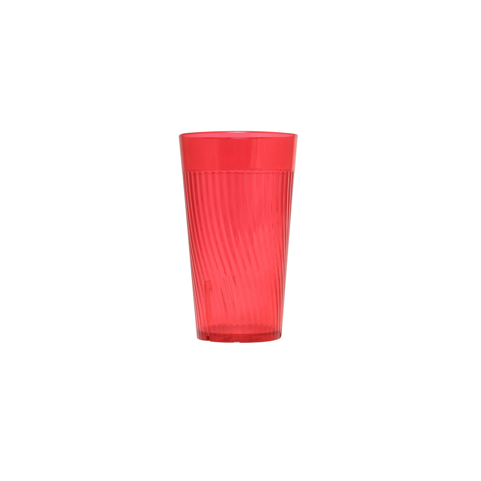12 Pack 10 oz, 3" Diameter x 5" Height, Belize Tumbler, Red  Color, Polycarbonate, Stackable, Dishwasher Safe, Break-Resistant, Shatter-Resistant