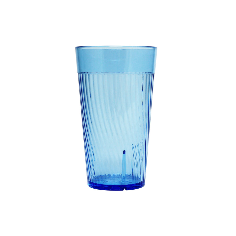 12 Pack 14 oz, 3-1/8" Diameter x 5-7/8" Height, Belize Tumbler, Blue Color, Polycarbonate, Stackable, Dishwasher Safe, Break-Resistant, Shatter-Resistant