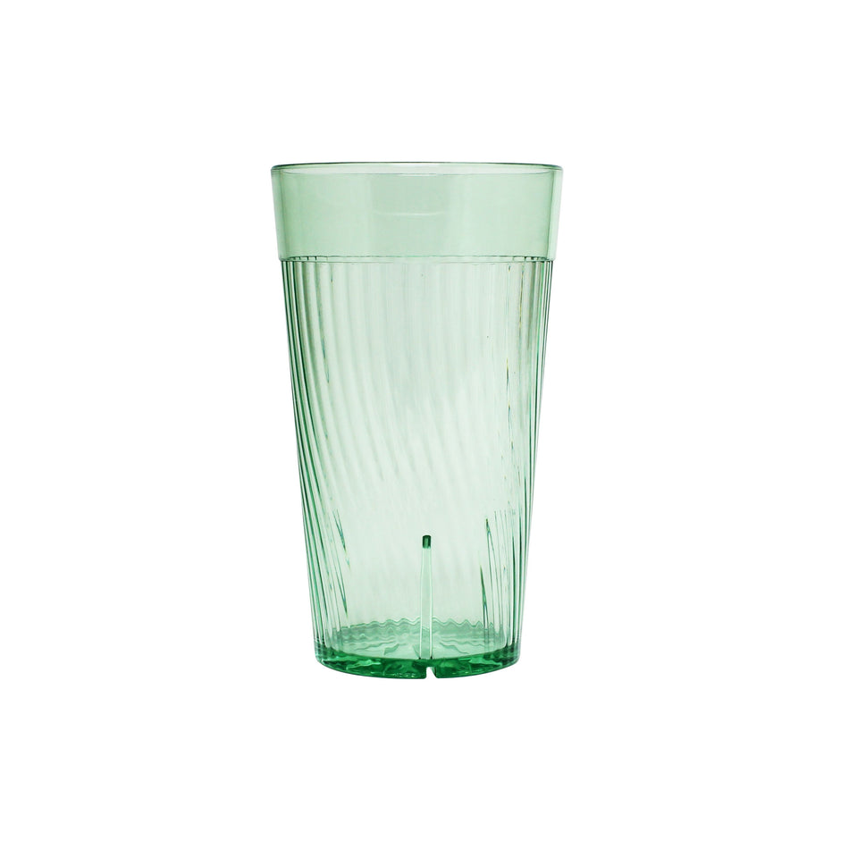 12 Pack 14 oz, 3-1/8" Diameter x 5-7/8" Height, Belize Tumbler, Green Color, Polycarbonate, Stackable, Dishwasher Safe, Break-Resistant, Shatter-Resistant