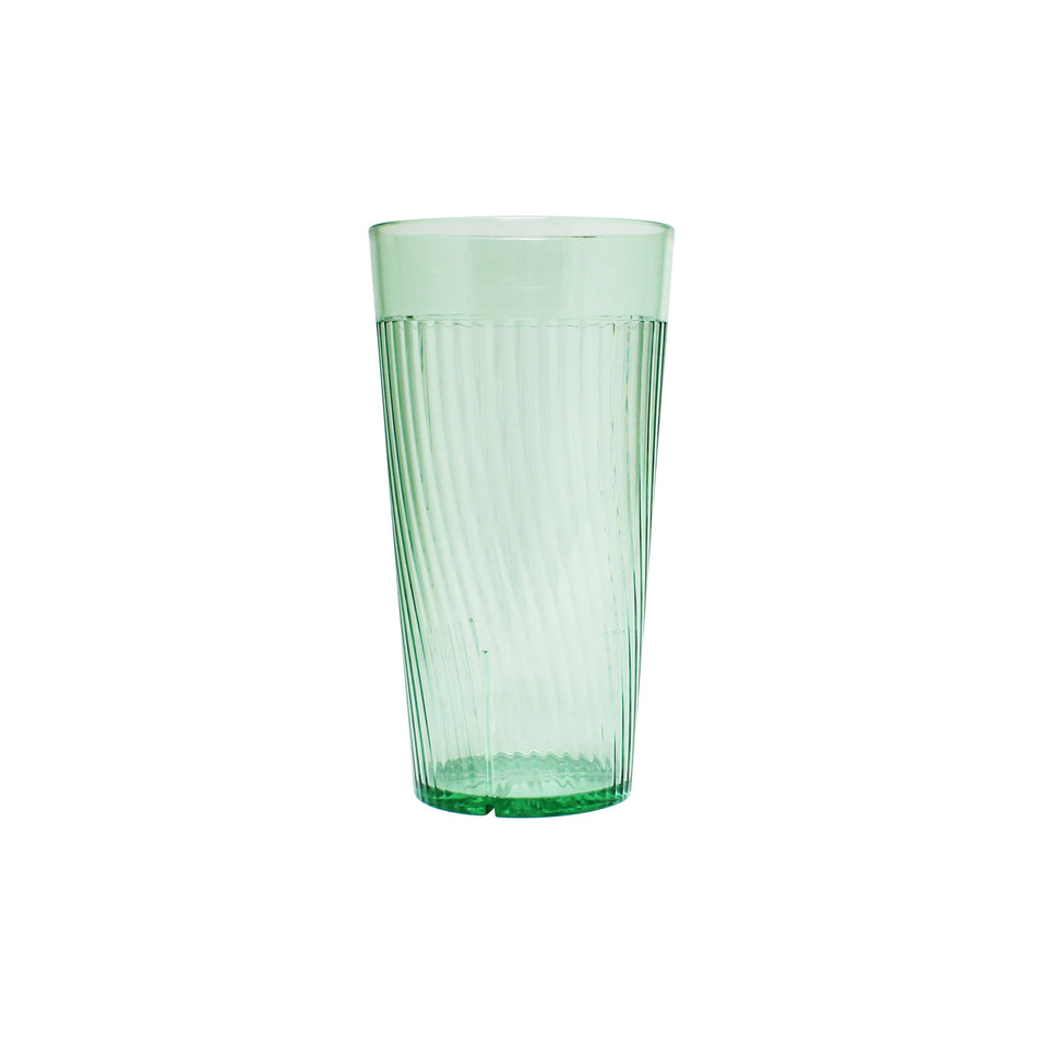 12 Pack 20 oz, 3-1/2" Diameter x 6-1/2" Height, Belize Tumbler, Green Color, Polycarbonate, Stackable, Dishwasher Safe, Break-Resistant, Shatter-Resistant