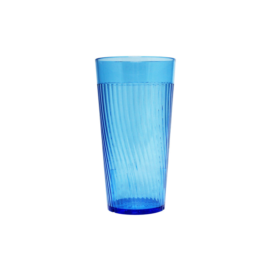 12 Pack 24 oz, 3-5/8" Diameter x 6-7/8" Height, Belize Tumbler, Blue Color, Polycarbonate, Stackable, Dishwasher Safe, Break-Resistant, Shatter-Resistant
