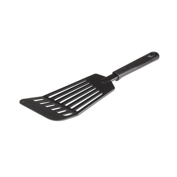12" x 3-1/7" x 1", Slotted Spatula, High-Heat Nylon & Polypropylene Handle, Heat Resistant up to 410Â°F, Black Color
